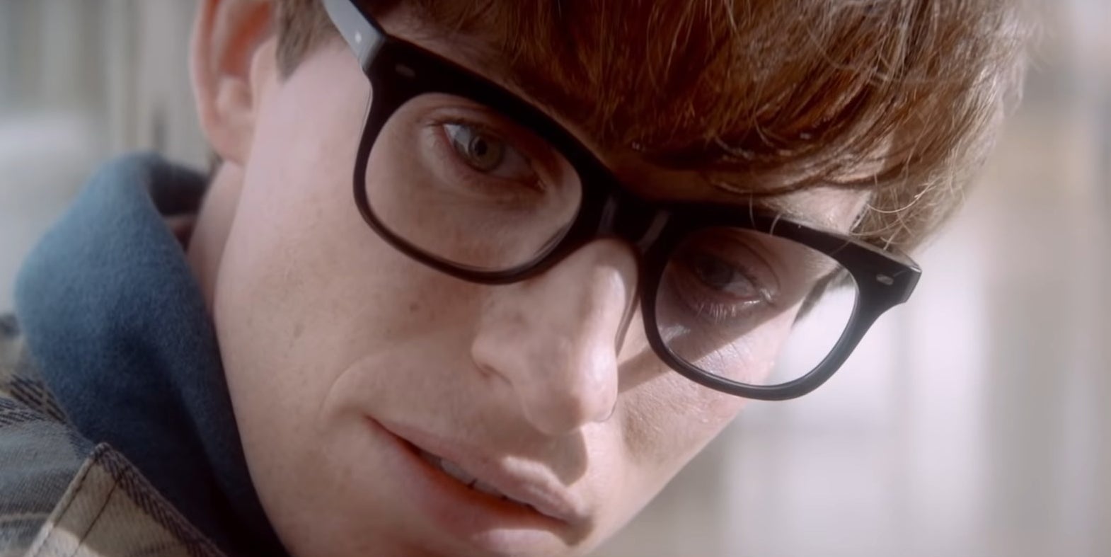 Close-up of &quot;Stephen Hawking&quot; in &quot;The Theory of Everything&quot;