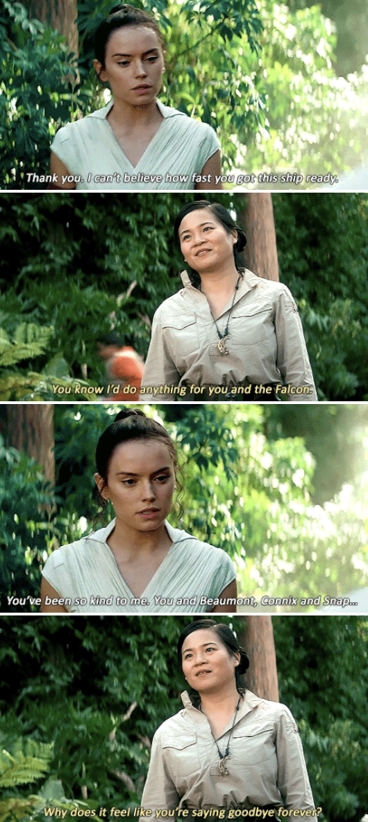 Rose and Rey from the &quot;Star Wars&quot; movies