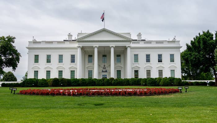 White House on a cloudy day