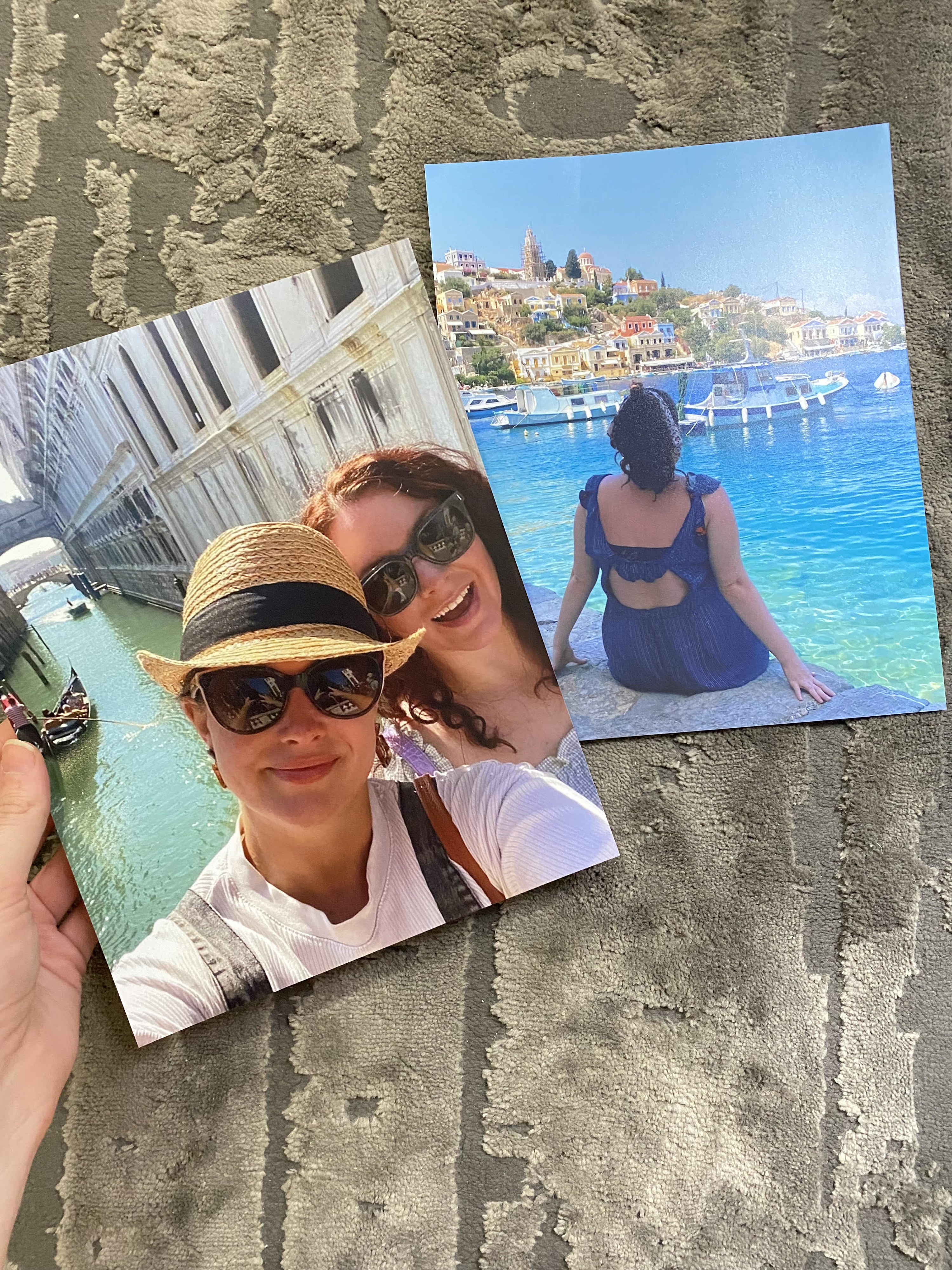 photo prints the writer had printed from travels in Italy and Greece