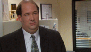 Kevin giving &quot;two thumbs down&quot; in &quot;The Office&quot;