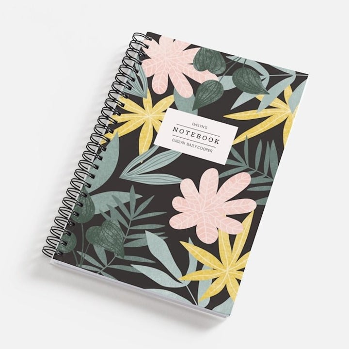a floral notebook