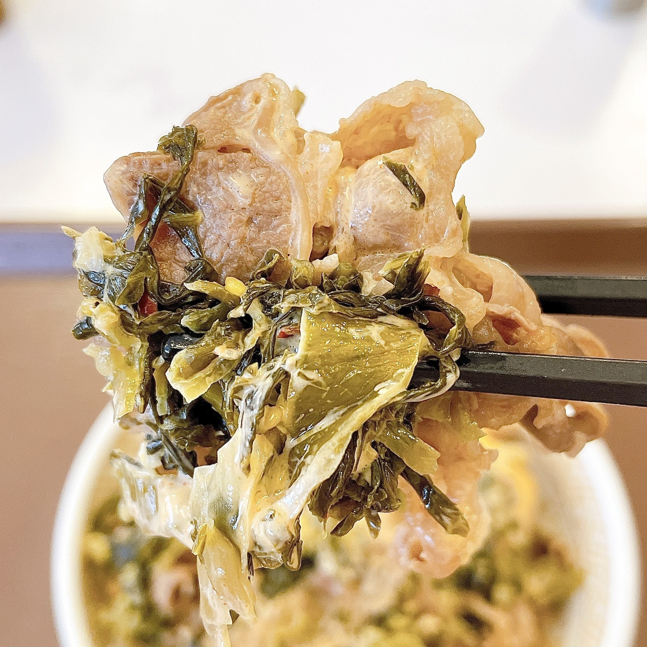 すき家のオススメのフード「明太高菜マヨ牛丼」