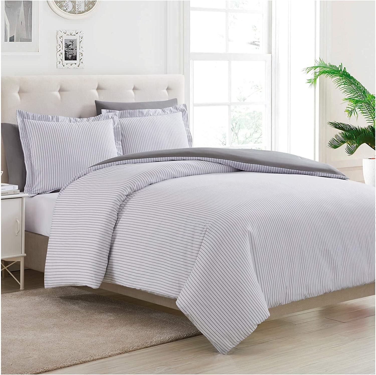 the pin striped duvet cover