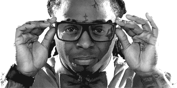 lil wayne trying on glasses