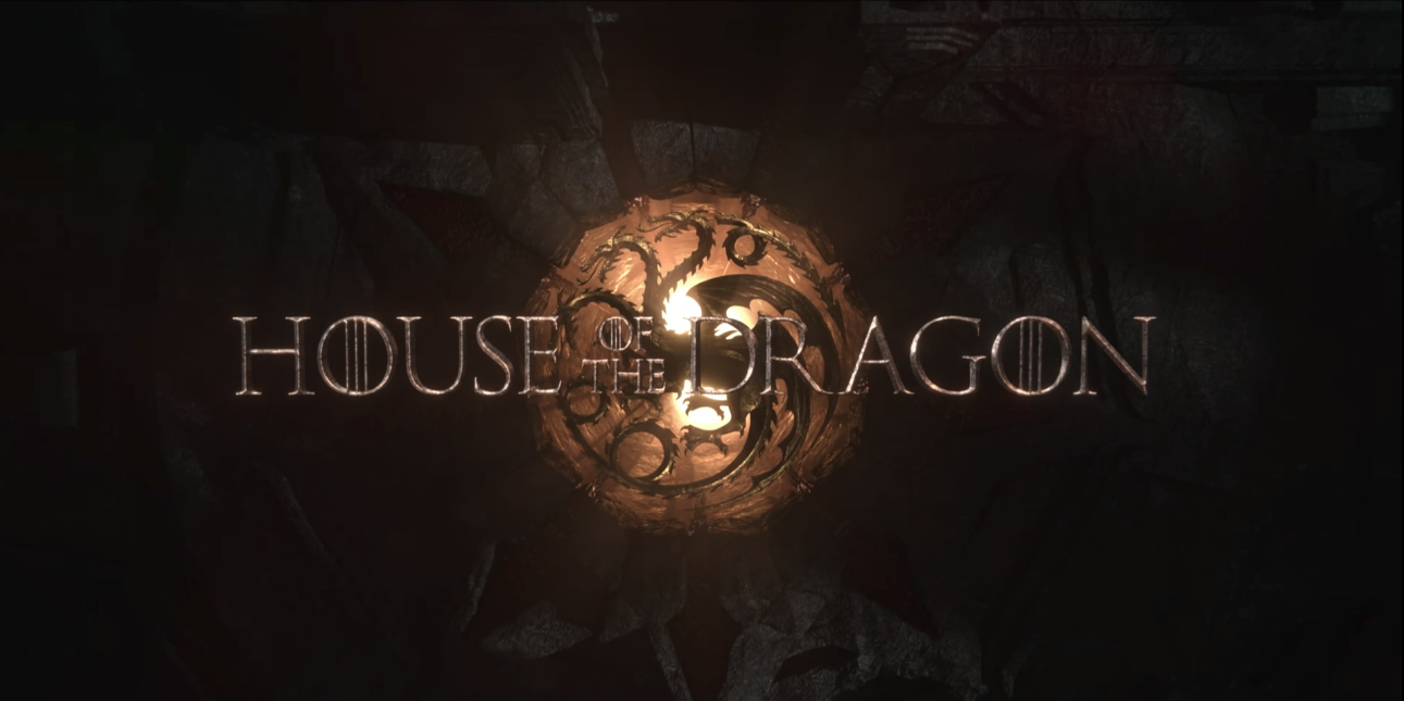 The Targaryen sigil behind text saying &quot;House Of The Dragon&quot;