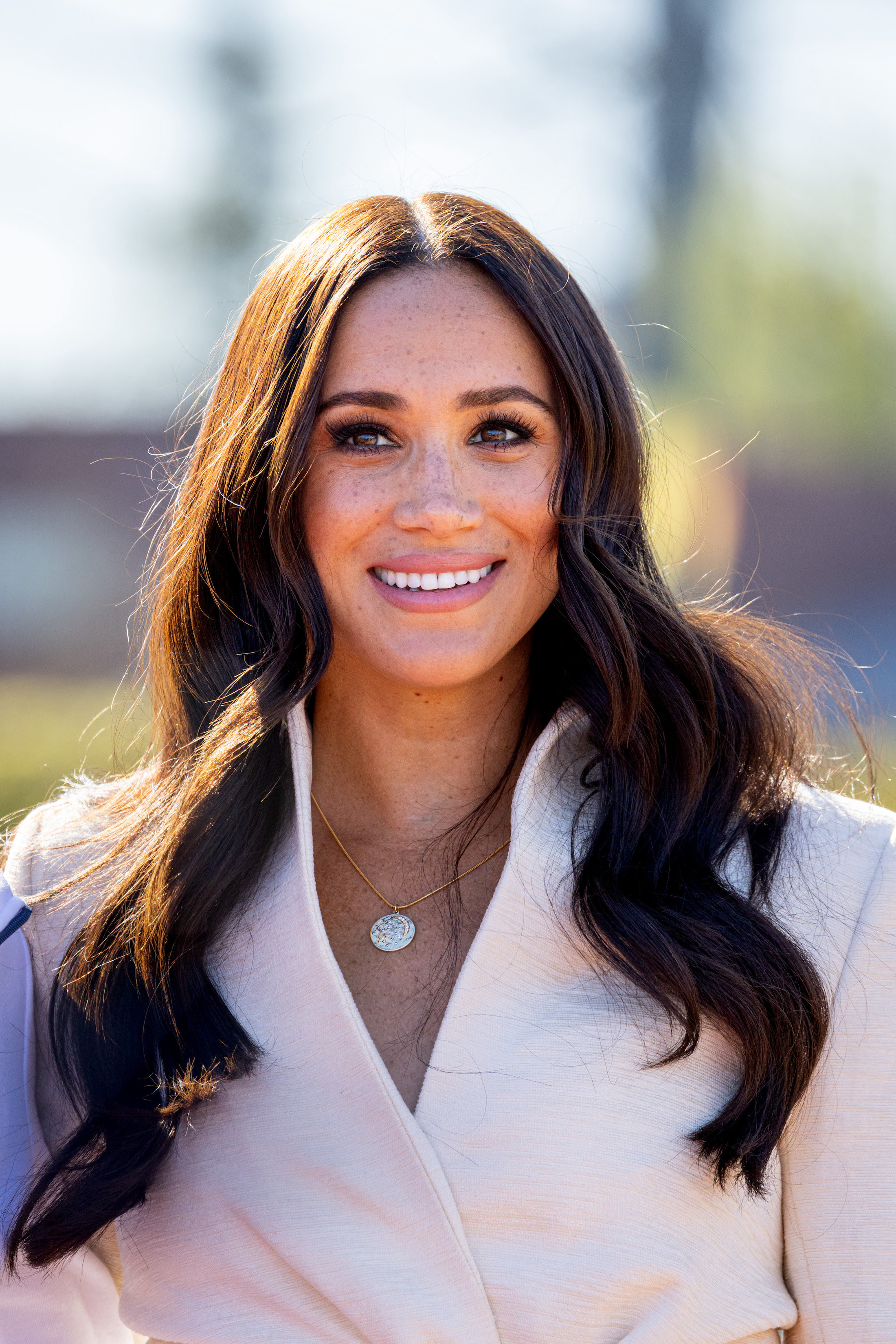 Close-up of Meghan smiling