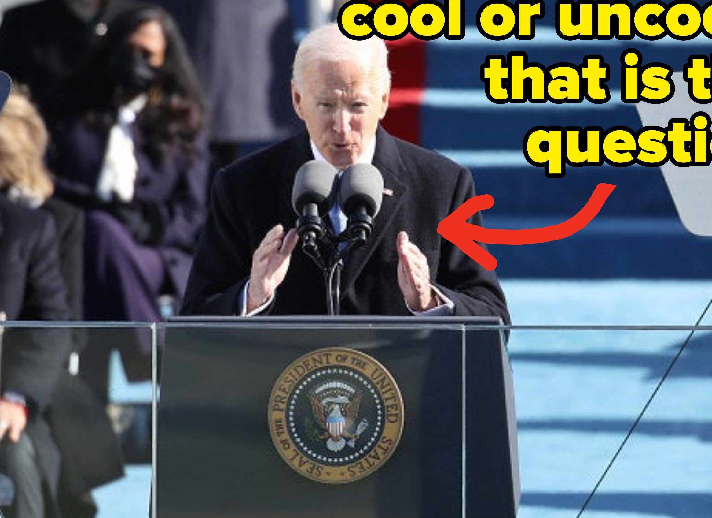 华盛顿特区- 1月20日:美国总统拜登(Joe Biden)提供就职演说在美国国会大厦前1月20日,2021年在华盛顿特区