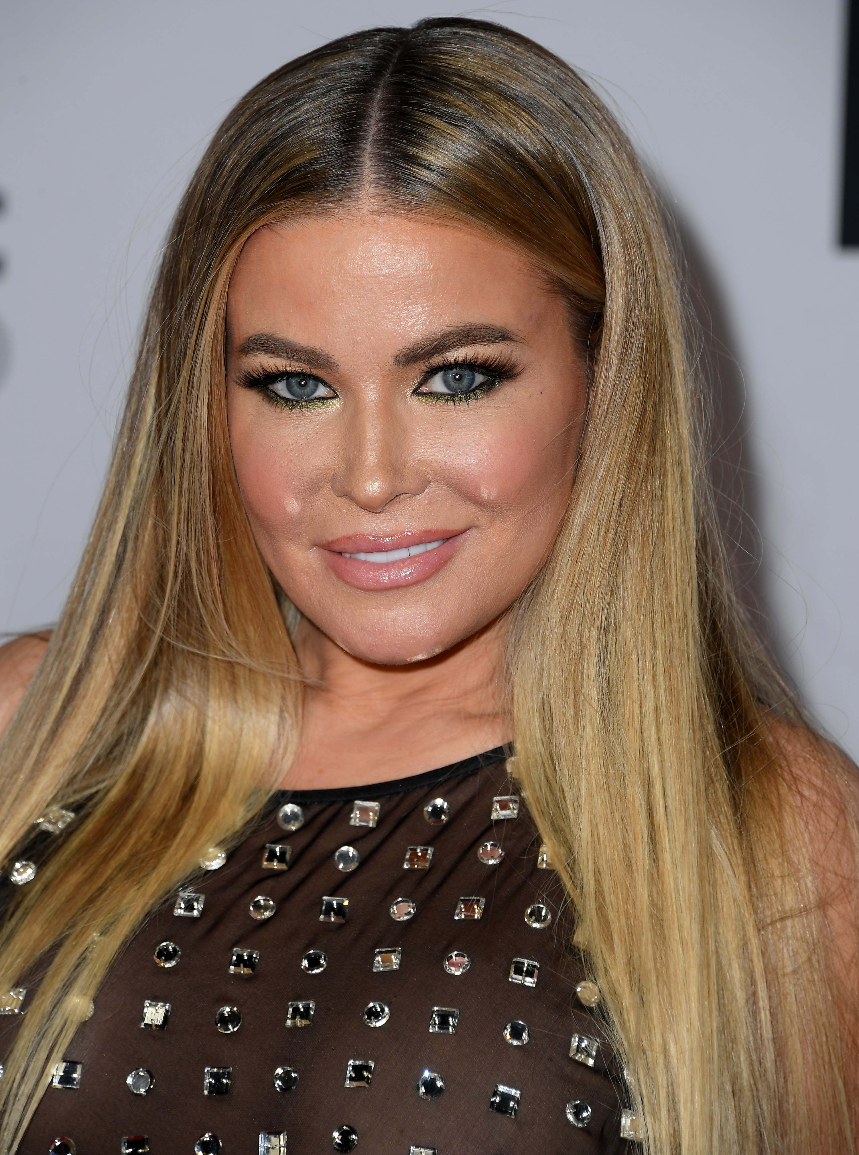 Carmen Electra poses at the iHeartRadio Music Awards on March 22, 2022