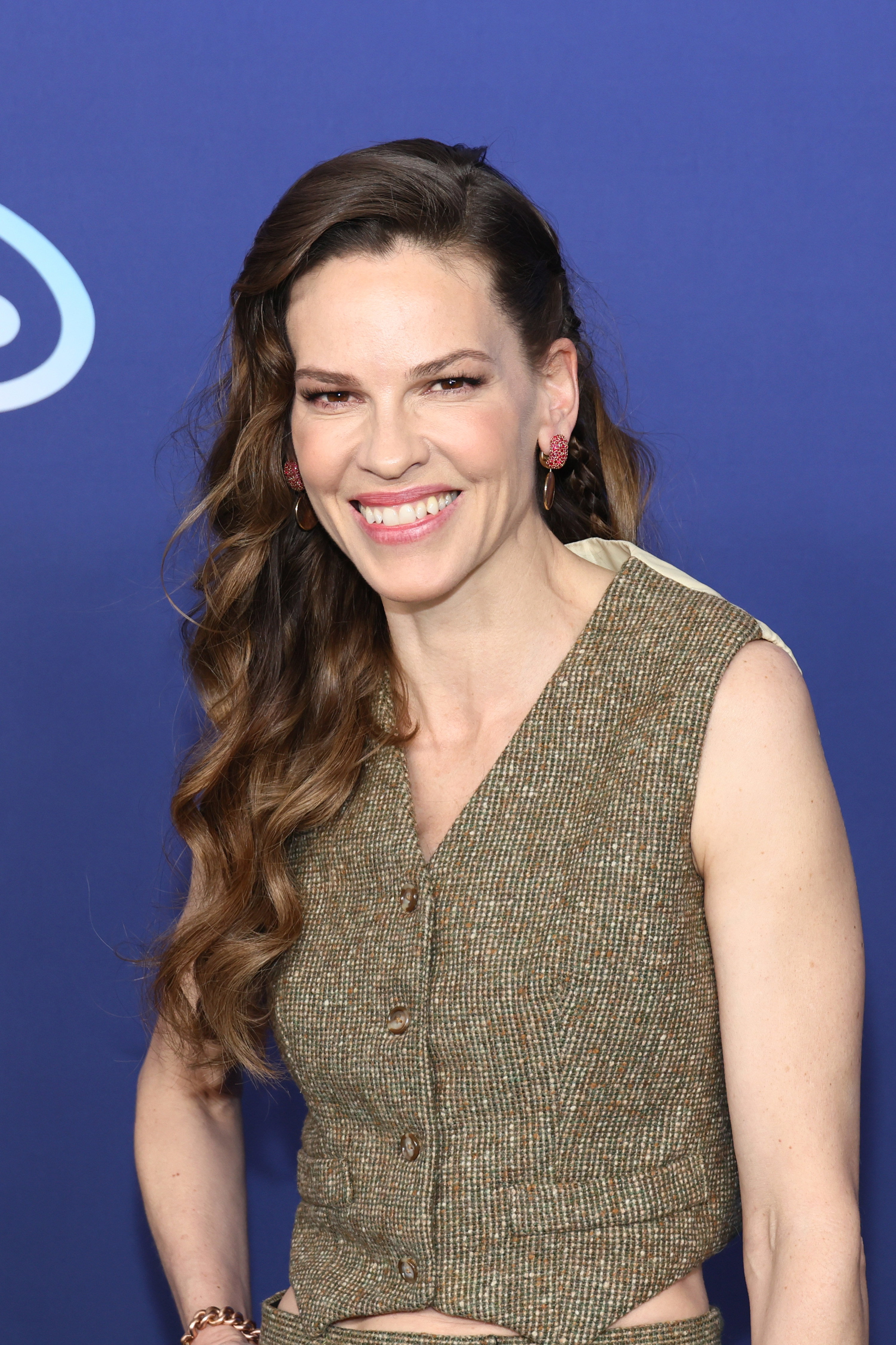 Hilary Swank smiles at the ABC Disney Upfront event on May 17, 2022