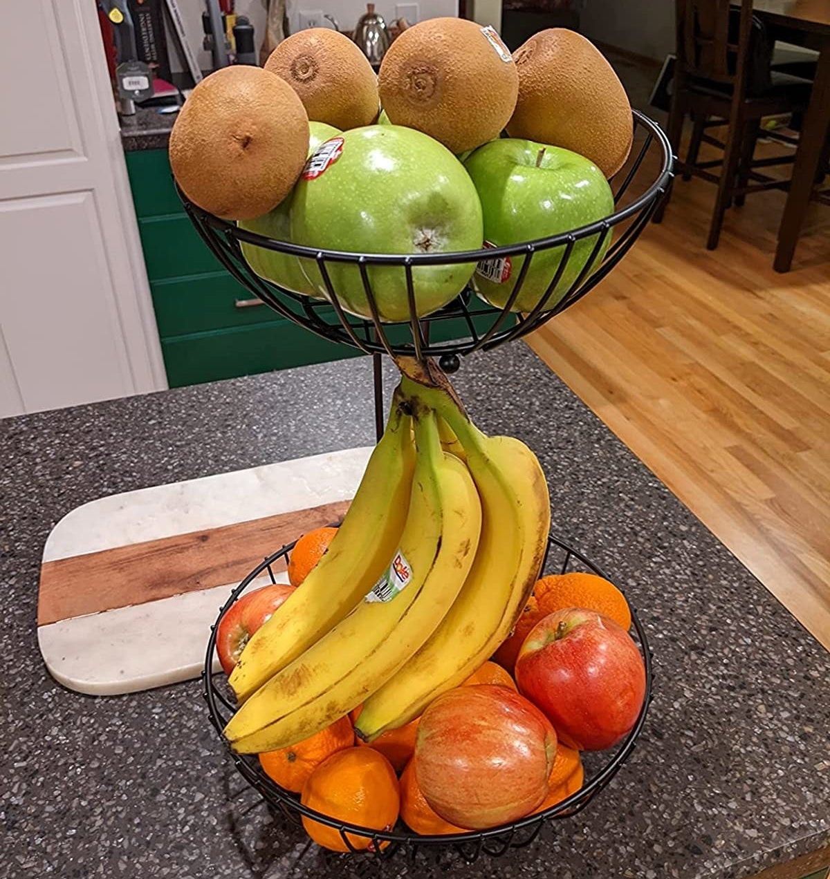 Reviewer image of metal basket filled with various fruits