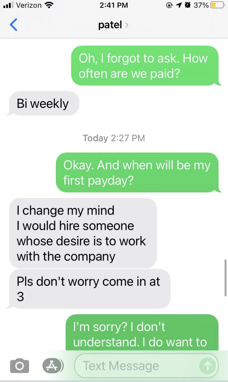 Boss Rage Texts at Employee Who Quit Job via Email