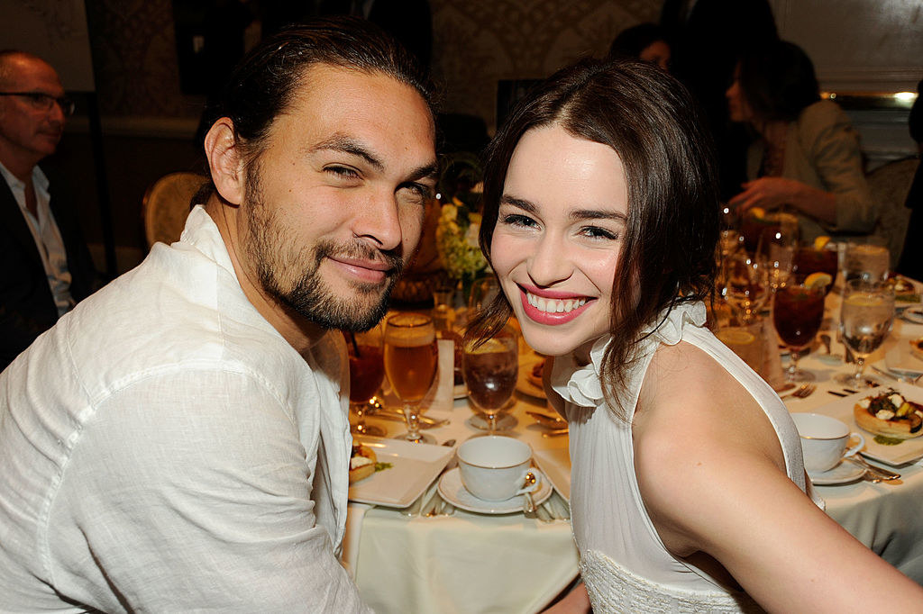 Jason and Emilia at a dinner table