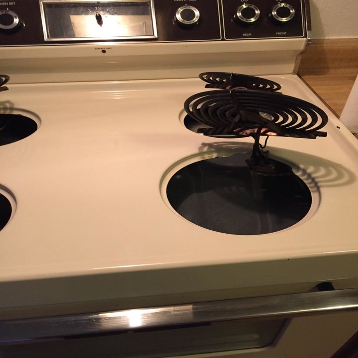 a reviewer after photo of the perfectly clean stovetop