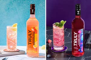 Truly flavored vodka in strawberry lemonade and wild berry