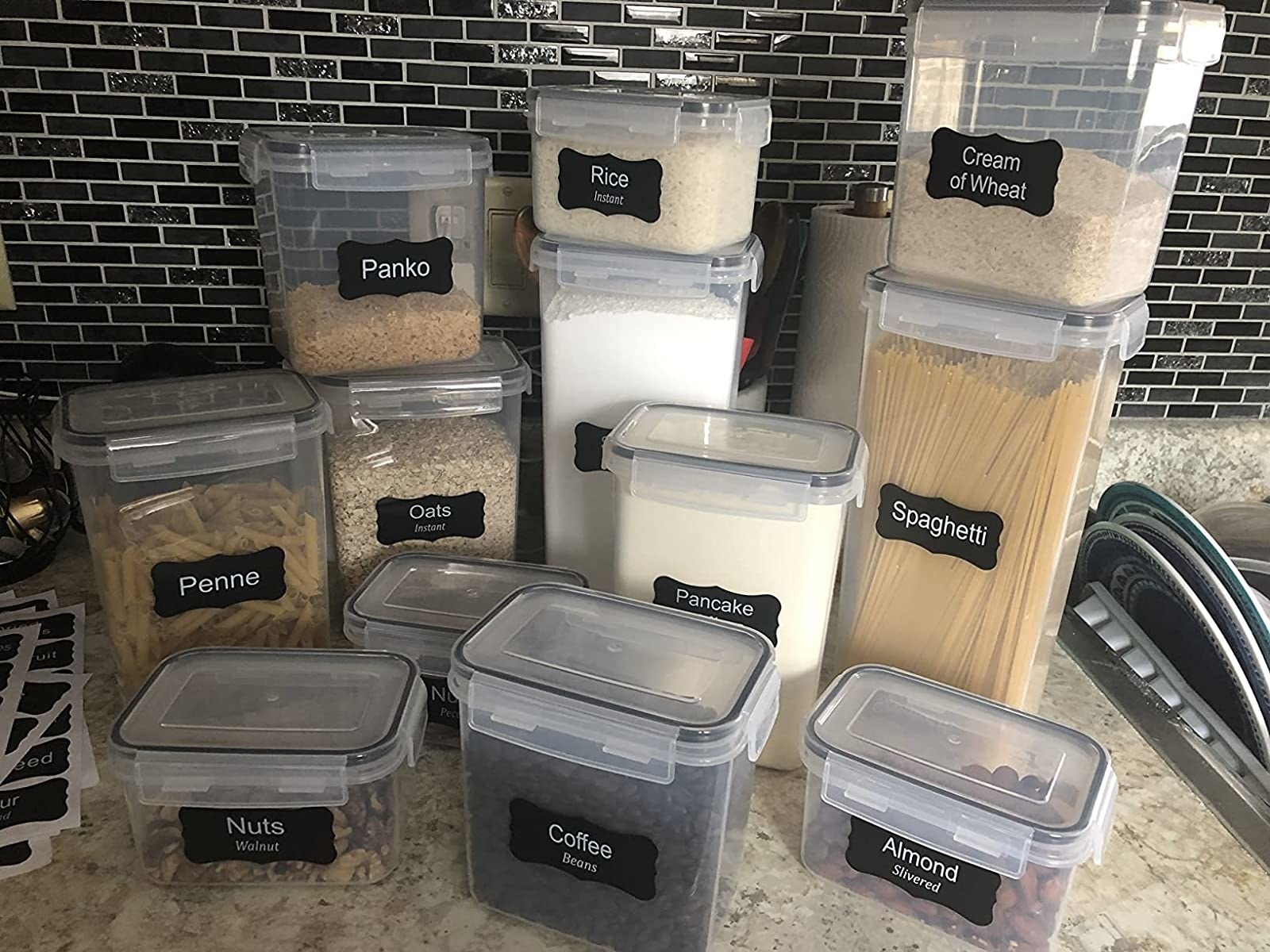 Reviewer image of containers filled with pantry items