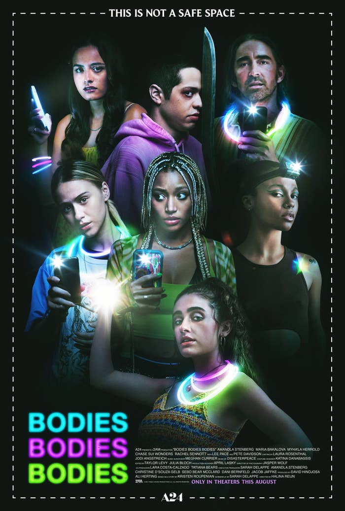 advance poster, top from left: Chase Sui Wonders, Pete Davidson, Lee Pace; middle from left: Maria Bakalova, Amandla Stenberg, Myha'la Herrold; bottom: Rachel Sennott