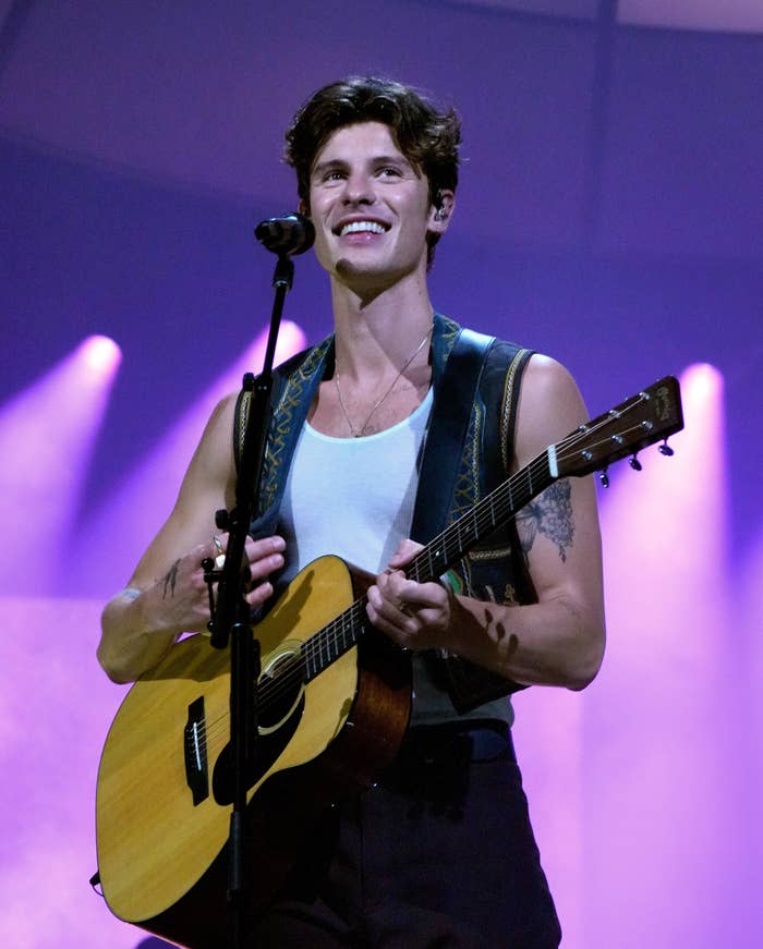 Shawn Mendes performs onstage during the opening night of Shawn Mendes Wonder: