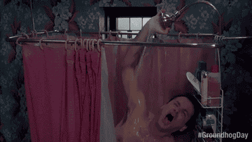 bill murray jumping out the shower in groundhog day