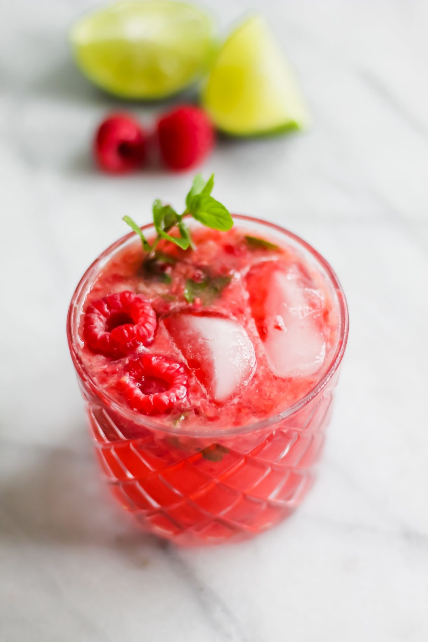 A raspberry cocktail.