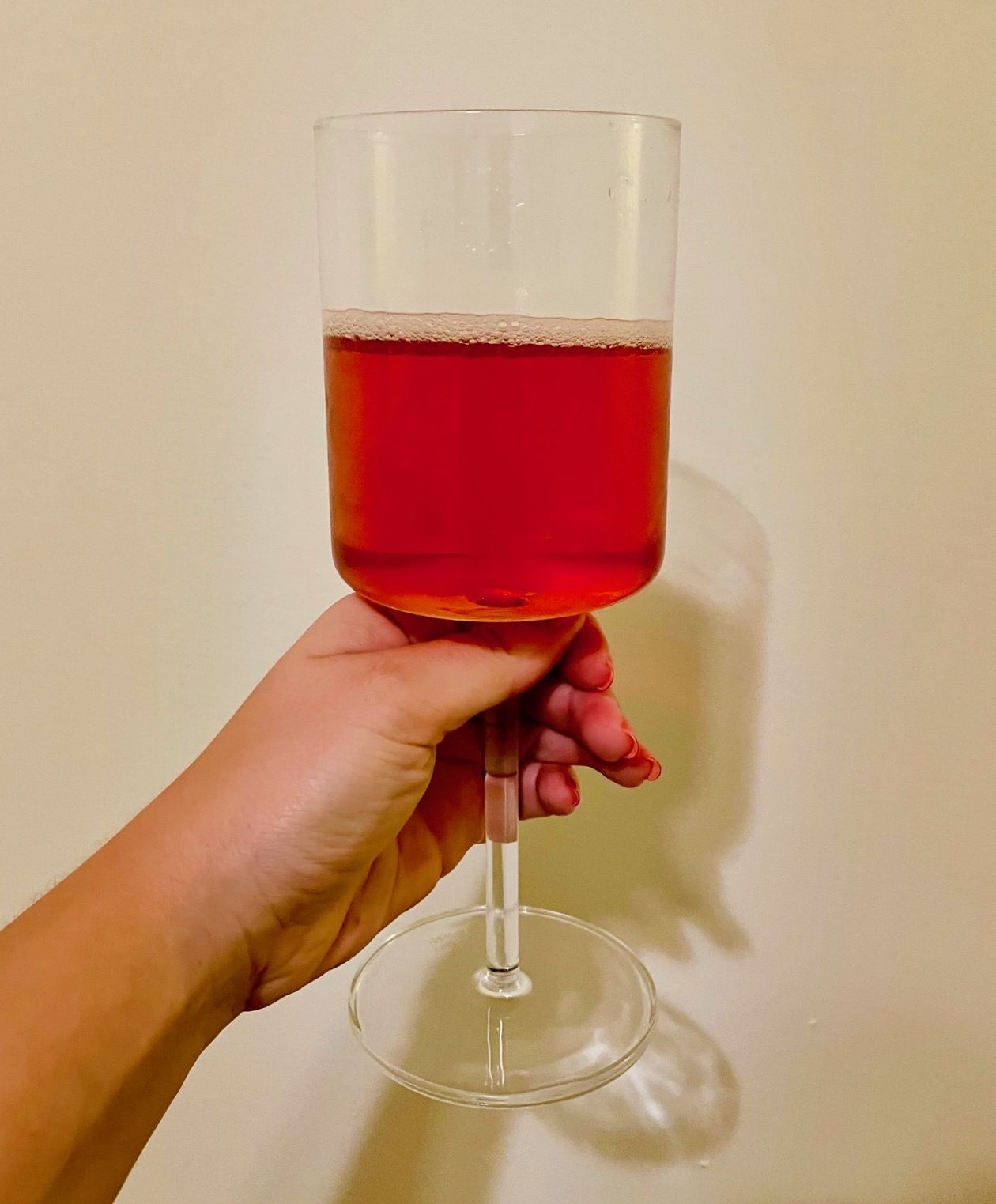 A glass of the liqueur