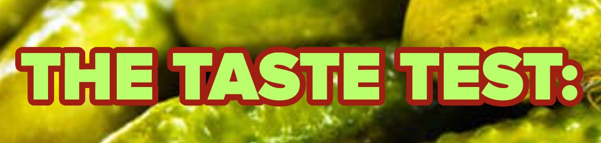Close-up of limes behind bold text &quot;THE TASTE TEST&quot; for a food article