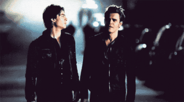 Damon and Stefan walking together