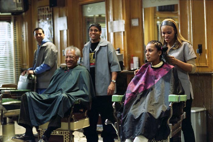 Troy Garrity, Sean Patrick Thomas and Eve in Barbershop