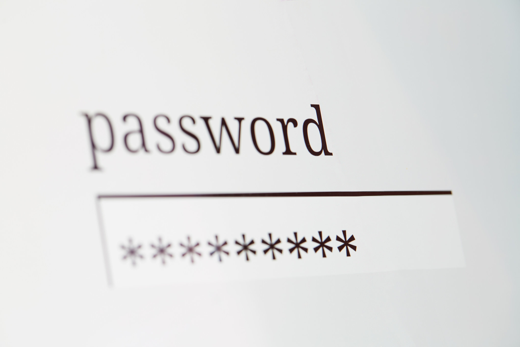 a hidden password on a screen