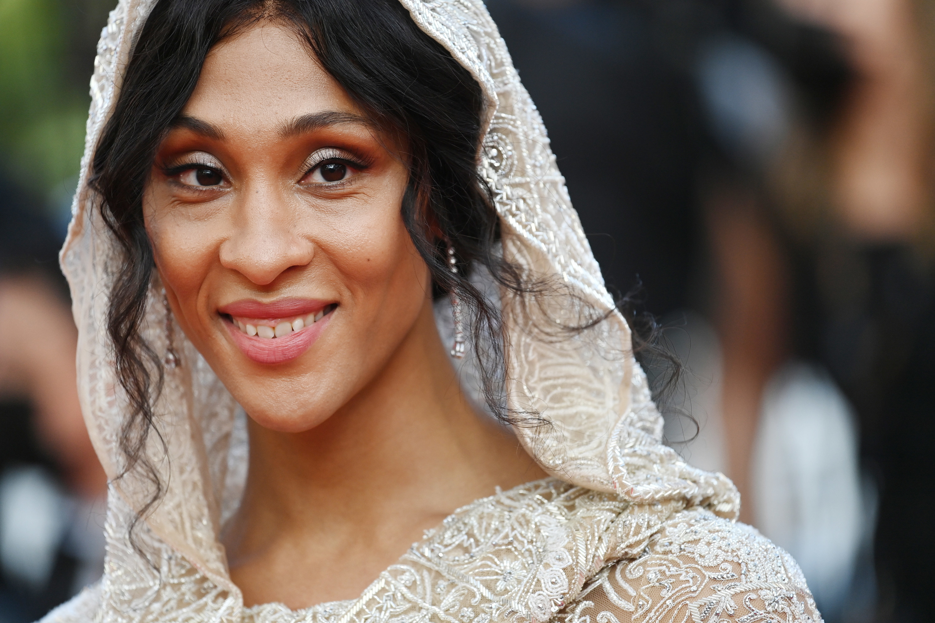 MJ Rodriguez attends the &quot;Annette&quot; screening and opening ceremony during the 74th annual Cannes Film Festival