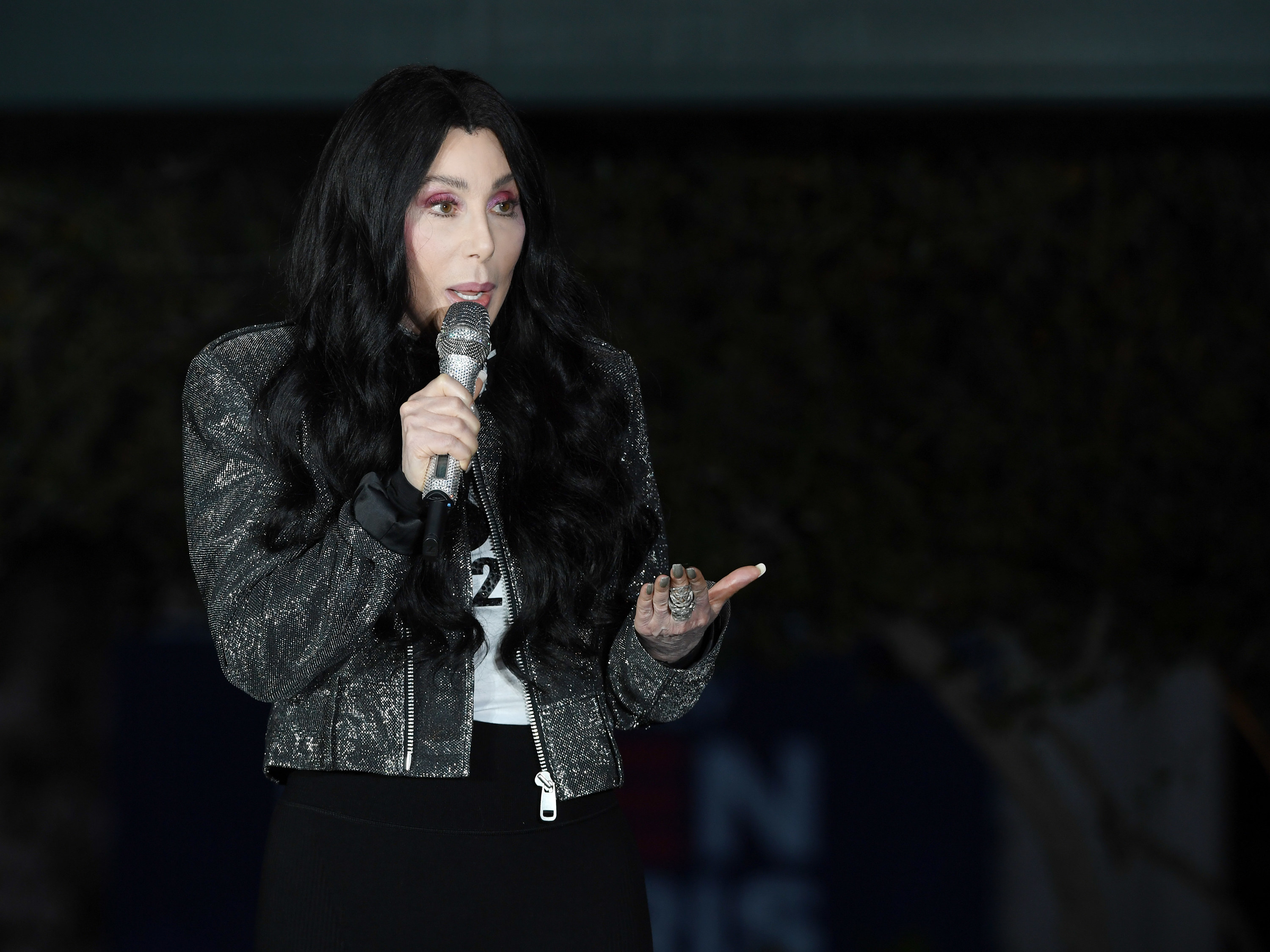 A closeup of Cher