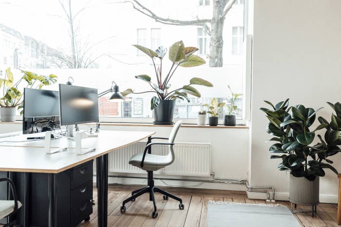 empty desk in an office