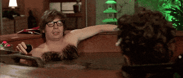 A gif of Austin Powers in a hot tub saying &quot;I feel extreme relaxation&quot;