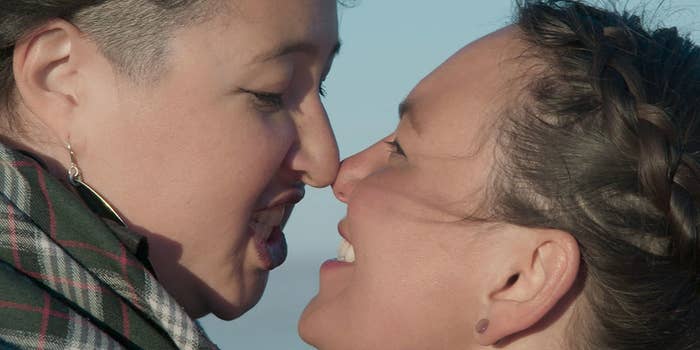 two women throat singing