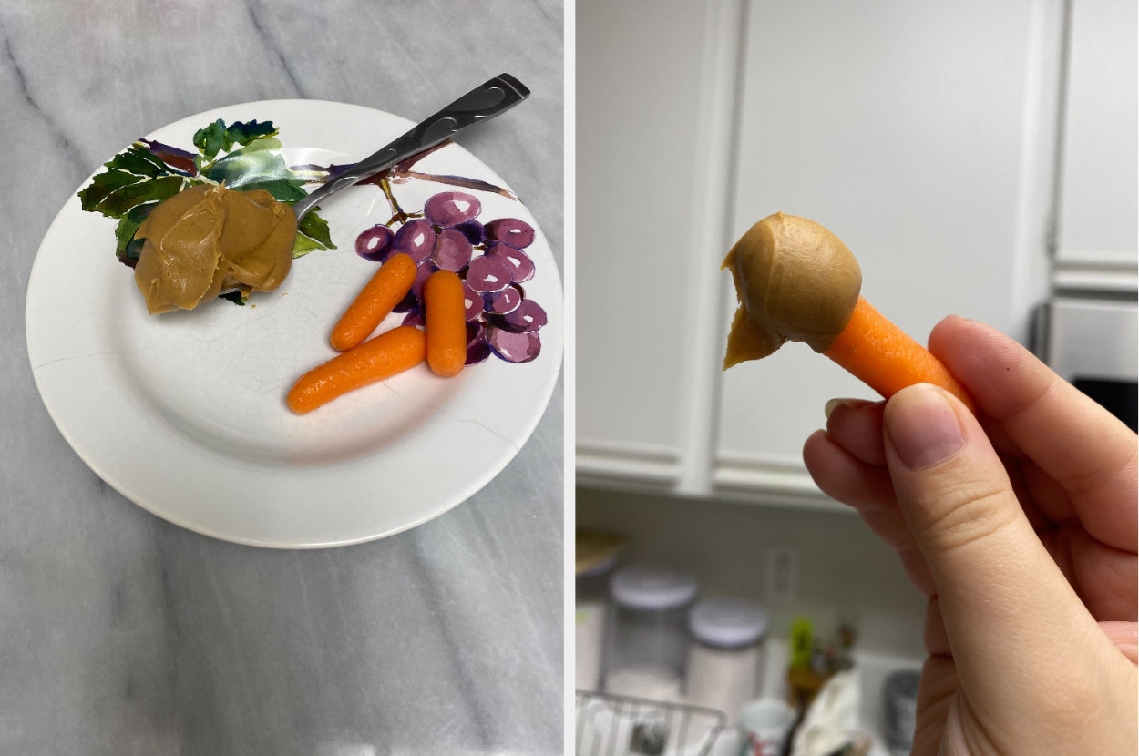 carrot with peanut butter