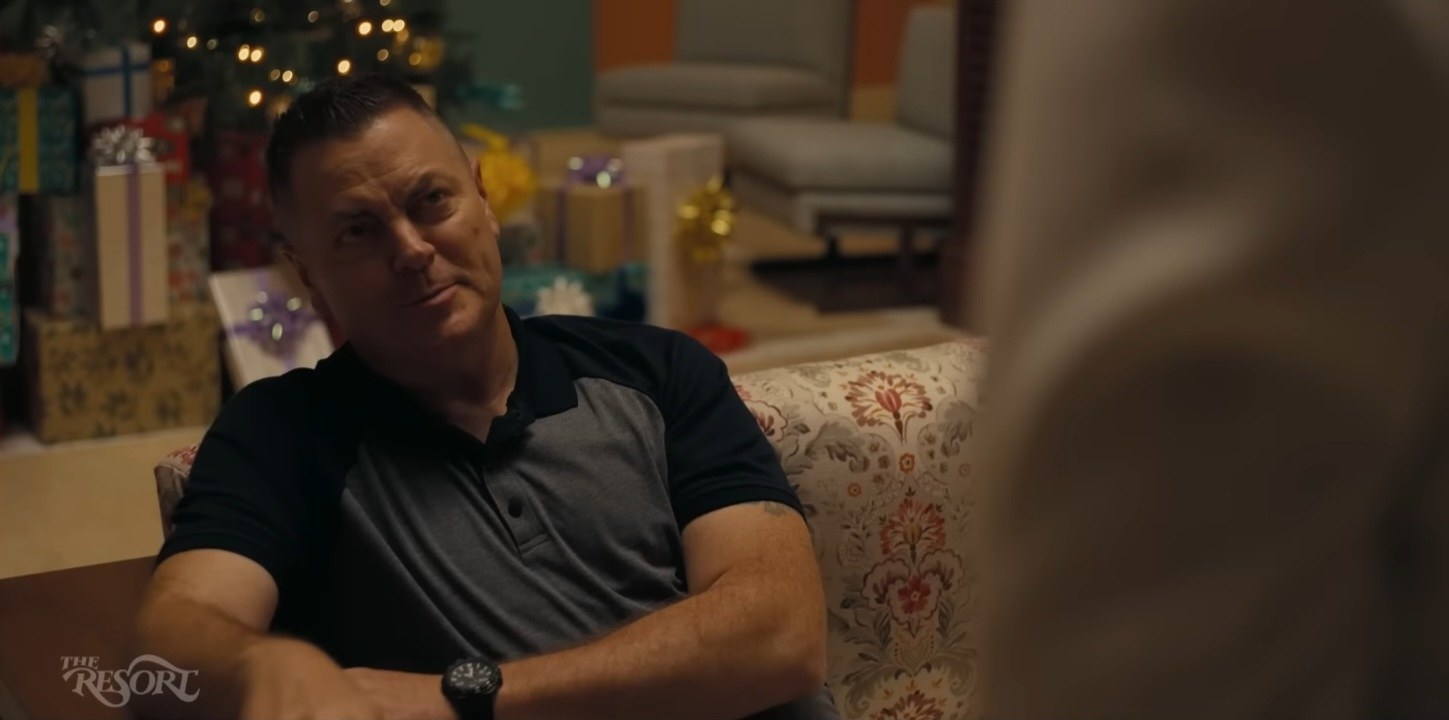Nick Offerman offers a dry retort to his lonely holiday situation in &quot;The Resort&quot;