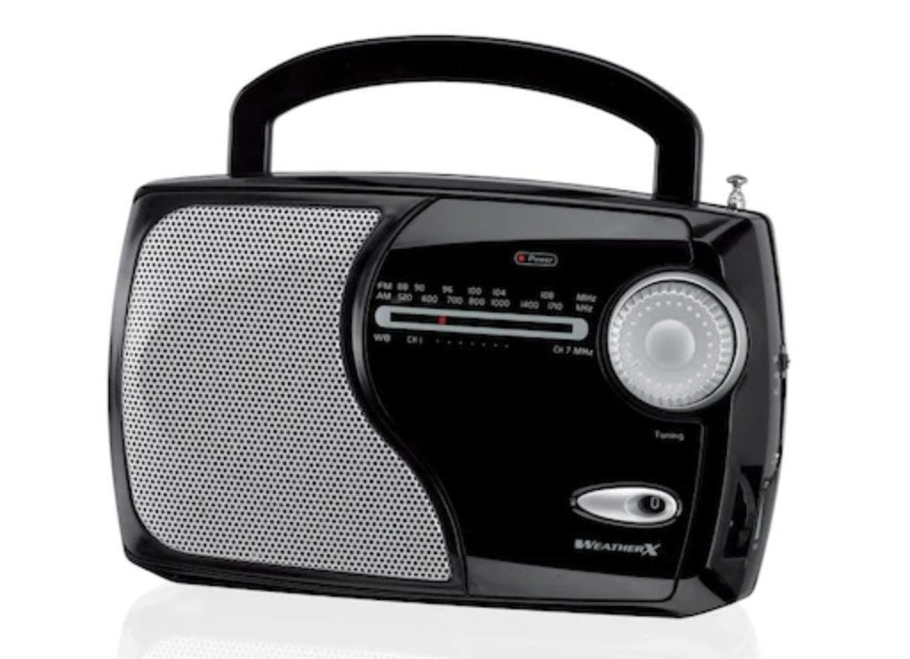 the portable AM FM radio