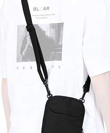 a person wearing the crossbody bag