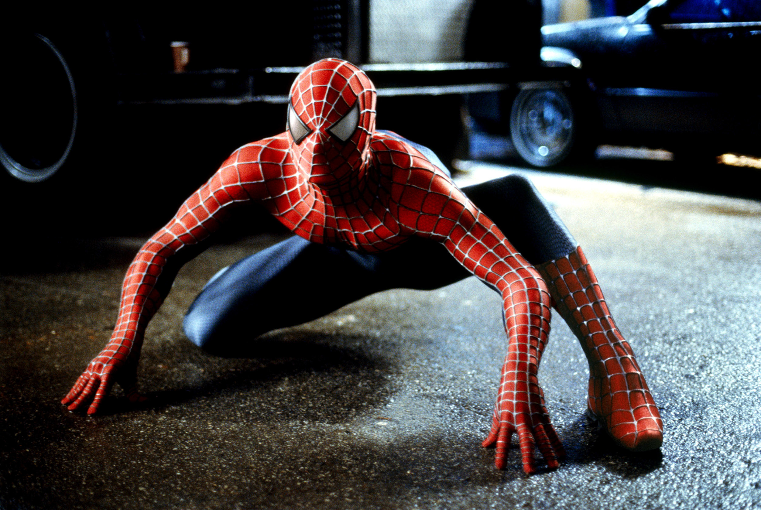 Tobey Maguire posed as Spider-Man