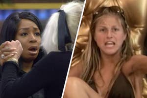 on the left; tiffany pollard on celebrity big brother, on the right; nikki graham on big brother