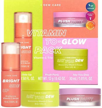 Packaging for I Dew Care vitamin-to-glow pack