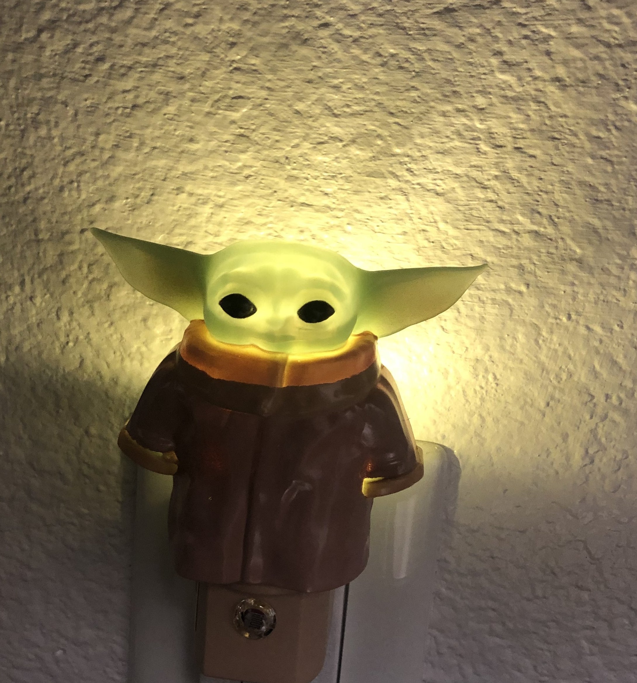 reviewer&#x27;s photo of the Baby Yoda night light