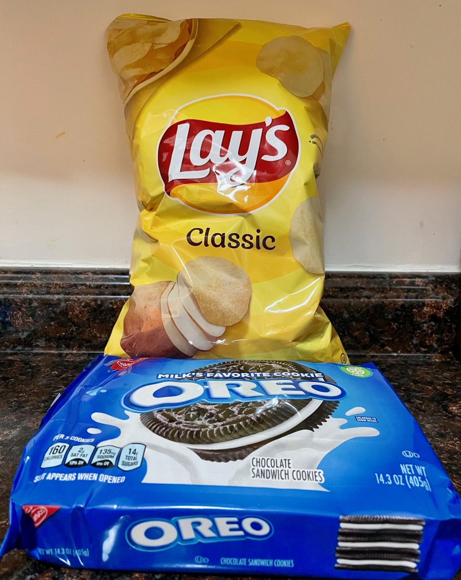 Lay&#x27;s potato chips and Oreos