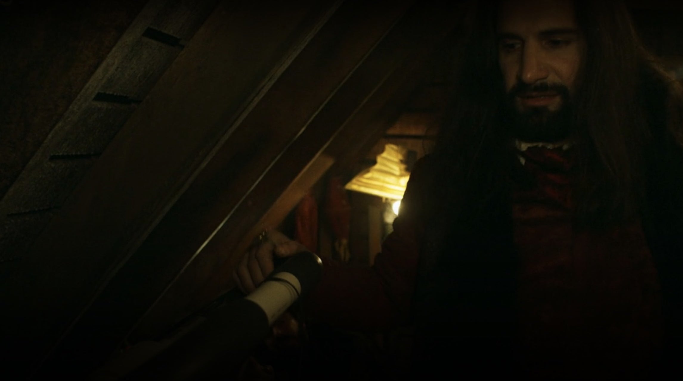 A high Nandor looking at the StairMaster in &quot;What We Do In the Shadows&quot;