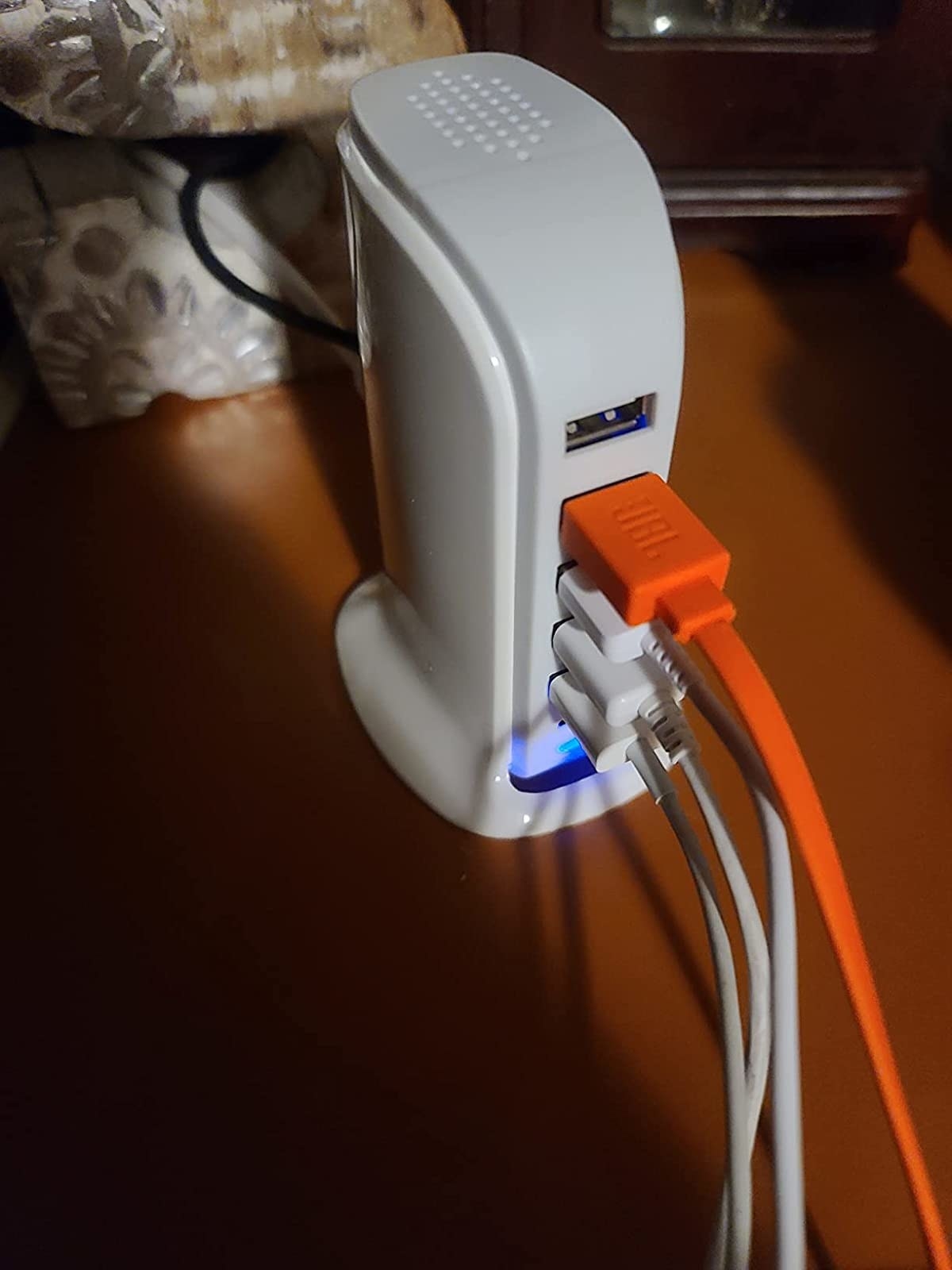 Review photo of the white charging station
