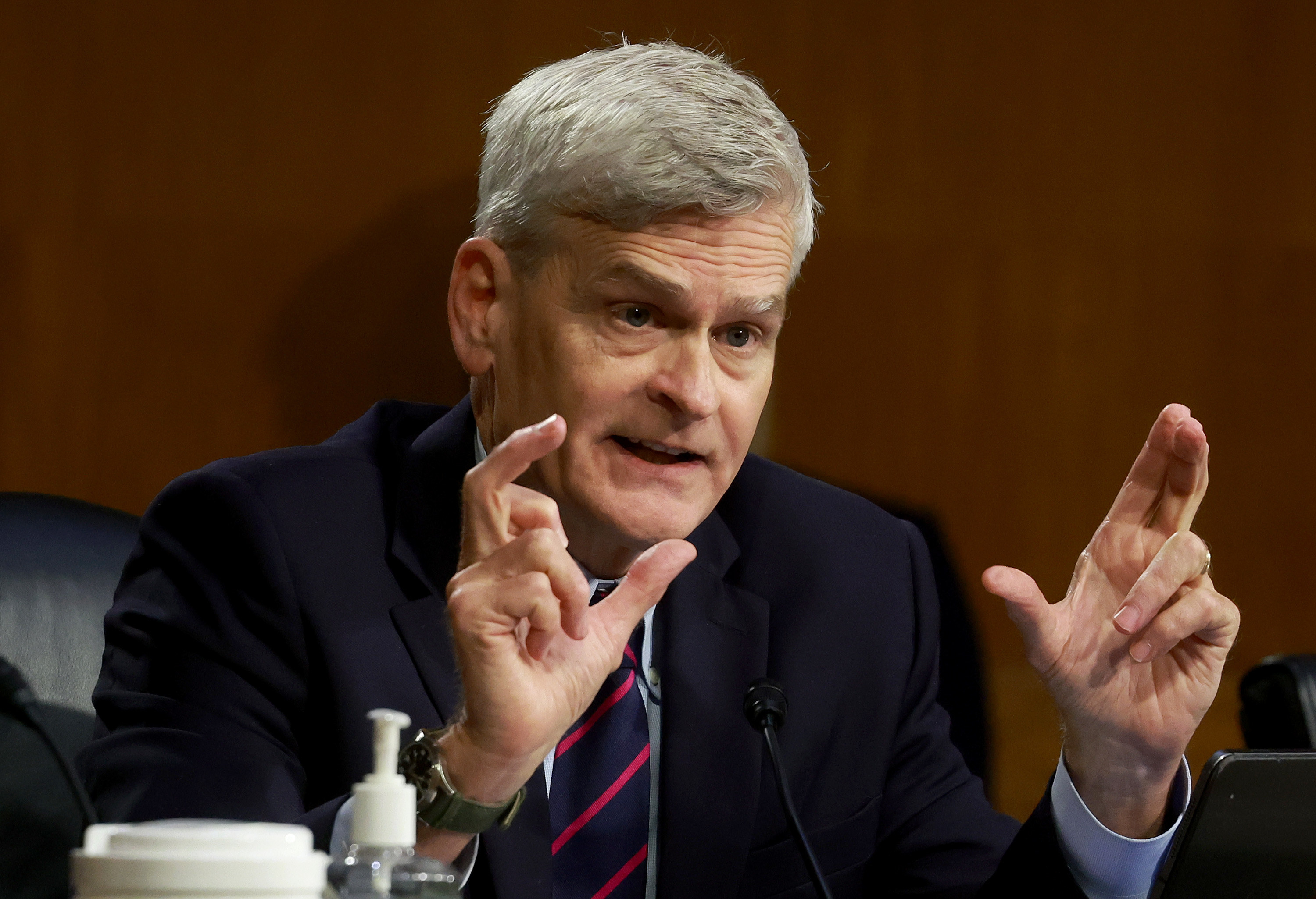 Sen. Bill Cassidy (R-LA) speaks during the COVID Federal Response Hearing on Capitol Hill