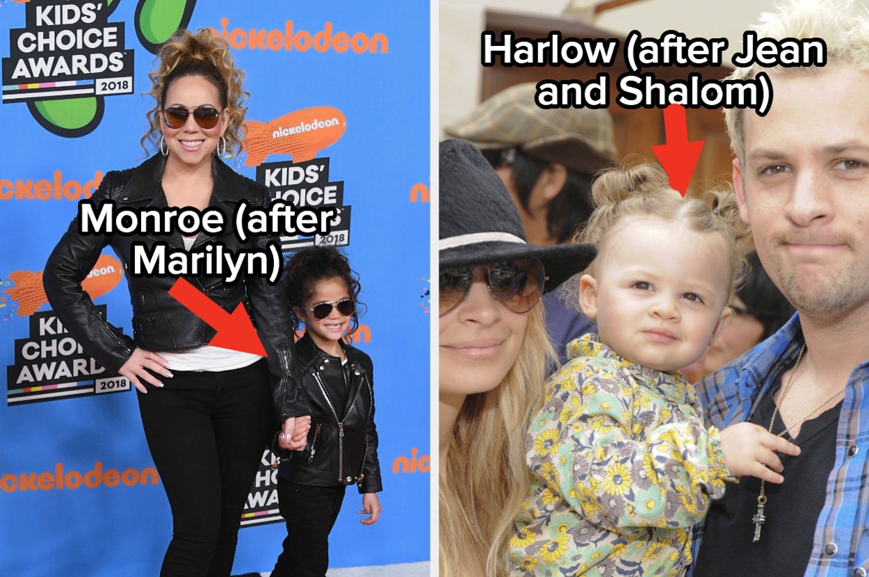 Mariah Carey and Monroe, Nicole RIchie and Joel Madden with Harlow