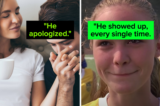 A man kisses a woman's hand and a woman holds back a smile