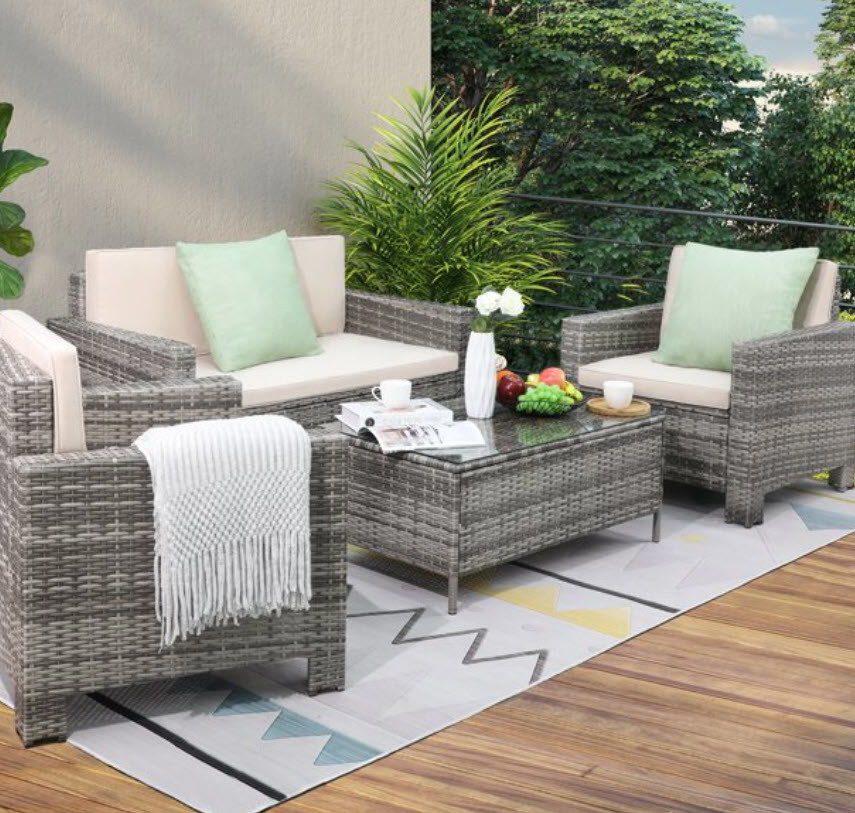 four-piece outdoor furniture set