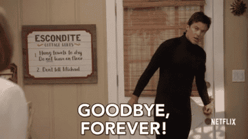 michael bluth from arrested development saying goodbye forever